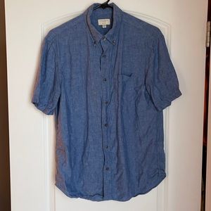 Club Monaco slim fit linen s/s button down shirt